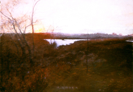 First Light - Backbay oil painting by artist April Raber