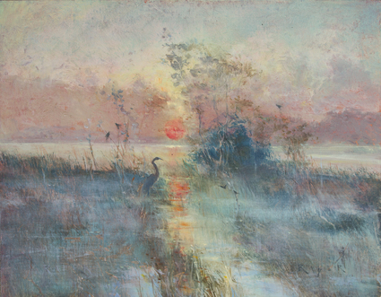Marshland - Backbay oil painting by artist April Raber
