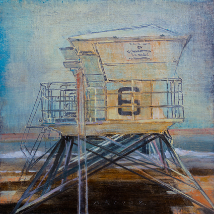 Sand Sentinel II - FOA, wet,Laguna oil painting by artist April Raber