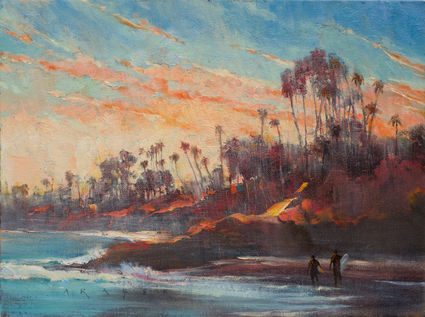 Sky Waves - Laguna,wet,Harbor oil painting by artist April Raber